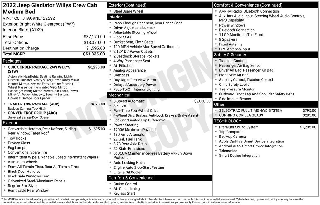 Used 2022 Jeep Gladiator Willys image 23