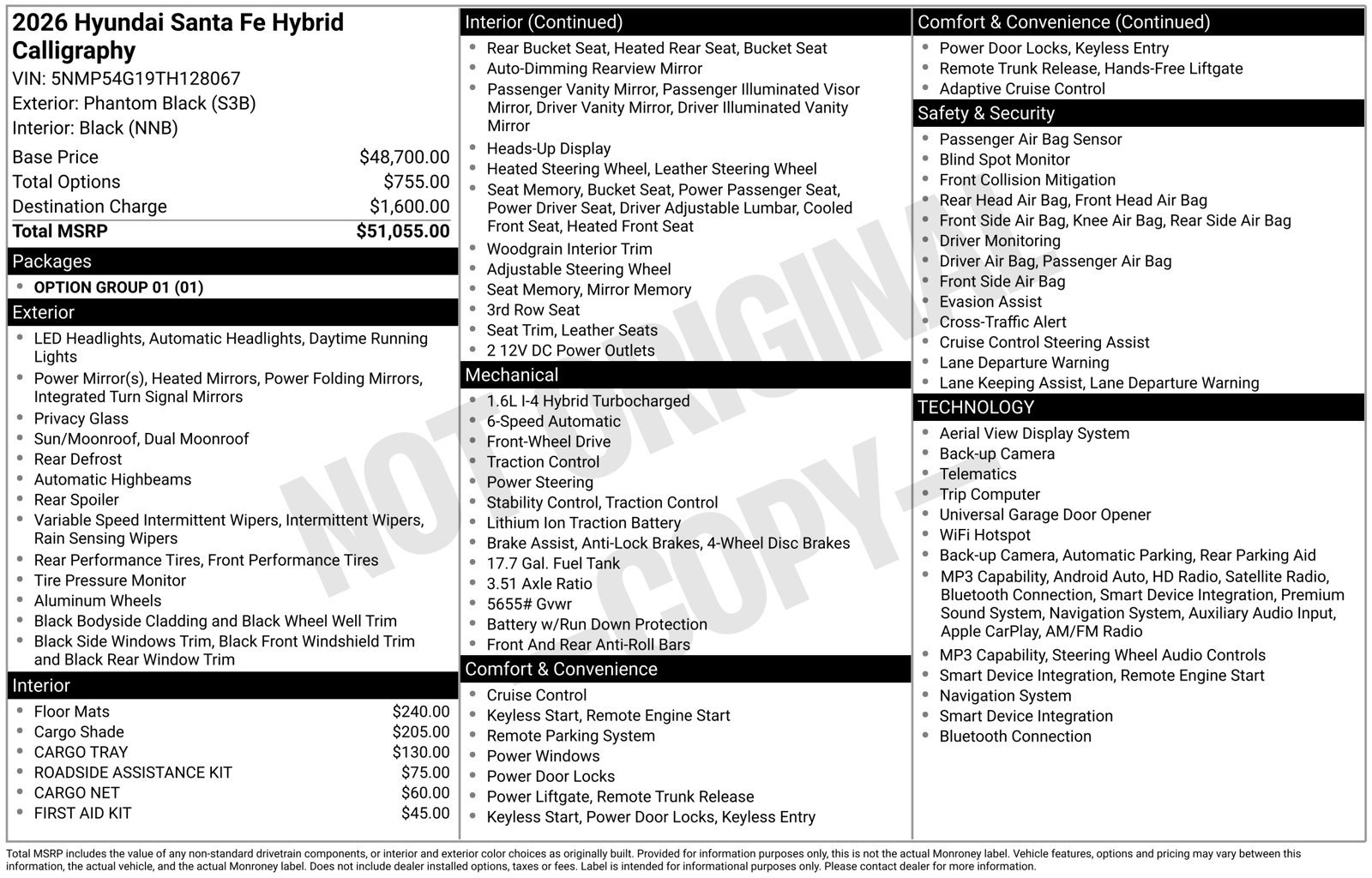 New 2026 Hyundai Santa Fe Calligraphy FWD image 39