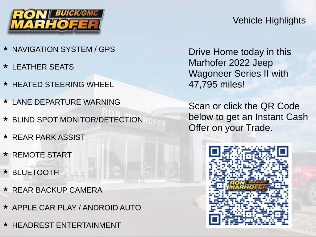 Used 2022 Jeep Wagoneer Series II w/ Rear Seat Video Group 1 RWD image 15