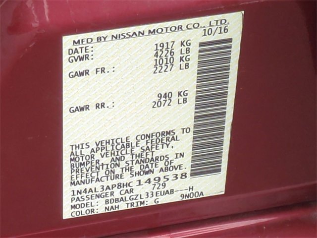 Used 2017 Nissan Altima 2.5 S w/ Power Driver Seat Package image 38