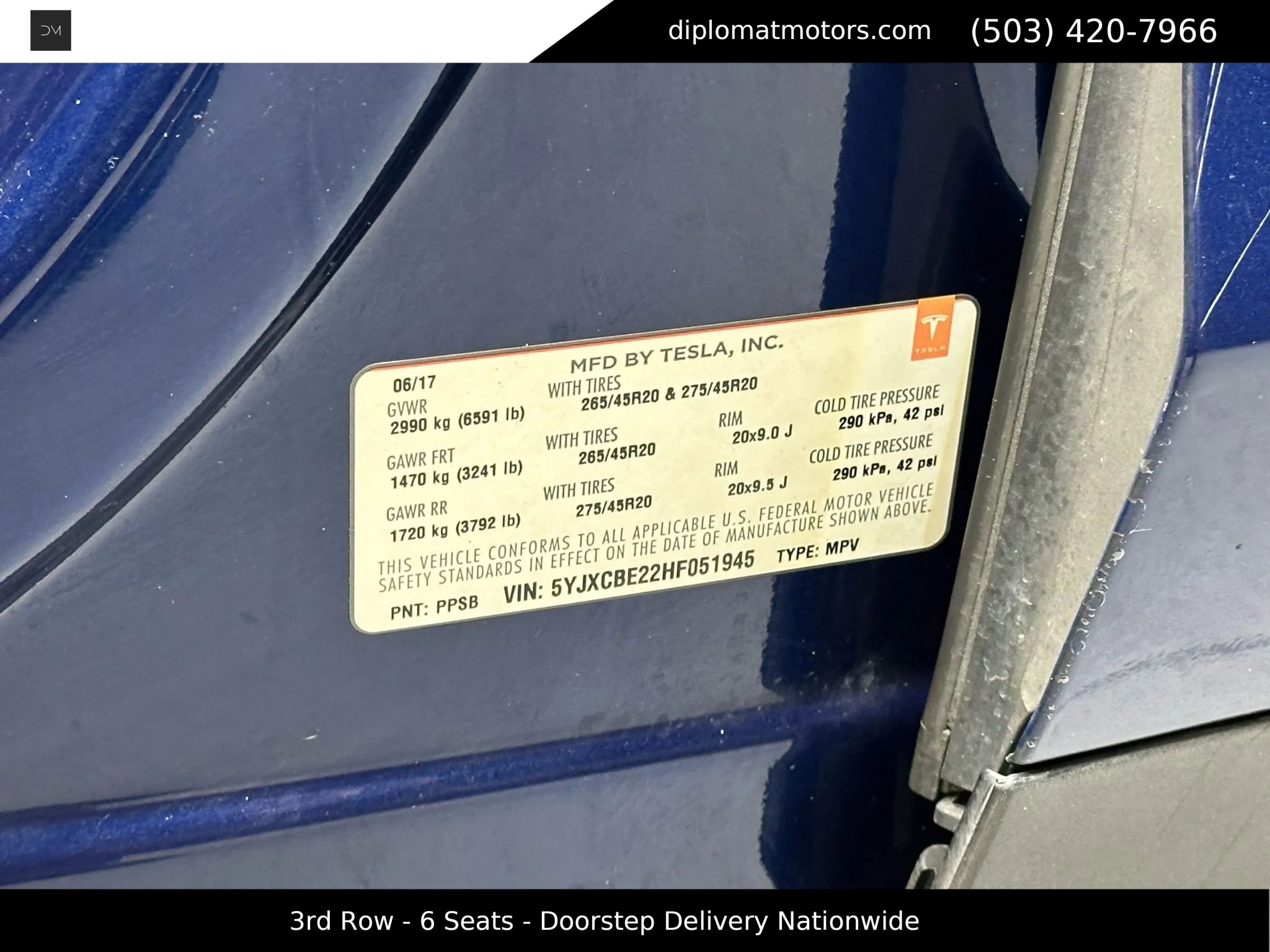 Used 2017 Tesla Model X 75D image 48