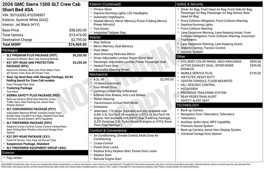 New 2026 GMC Sierra 1500 SLT w/ SLT Premium Plus Package AWD/4WD image 19