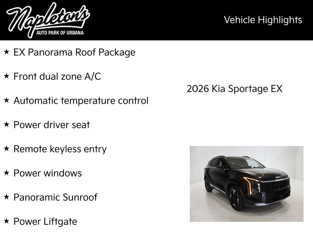 New 2026 Kia Sportage EX w/ EX Panorama Roof Package image 15