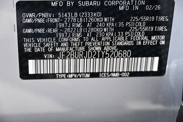 New 2026 Subaru Outback Touring XT AWD/4WD image 20