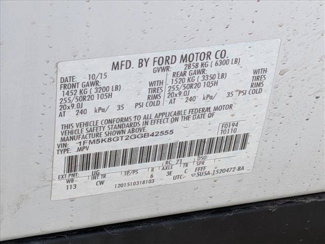 Used 2016 Ford Explorer Sport w/ Equipment Group 401A AWD/4WD image 18
