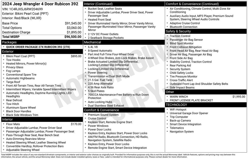 Used 2024 Jeep Wrangler Unlimited Rubicon 392 image 18