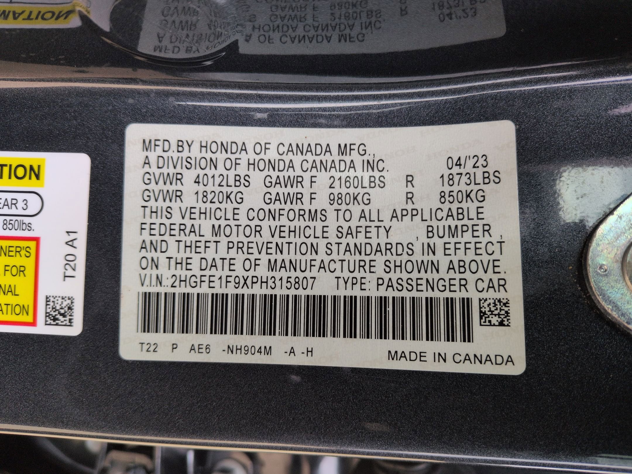 Certified 2023 Honda Civic Touring image 35