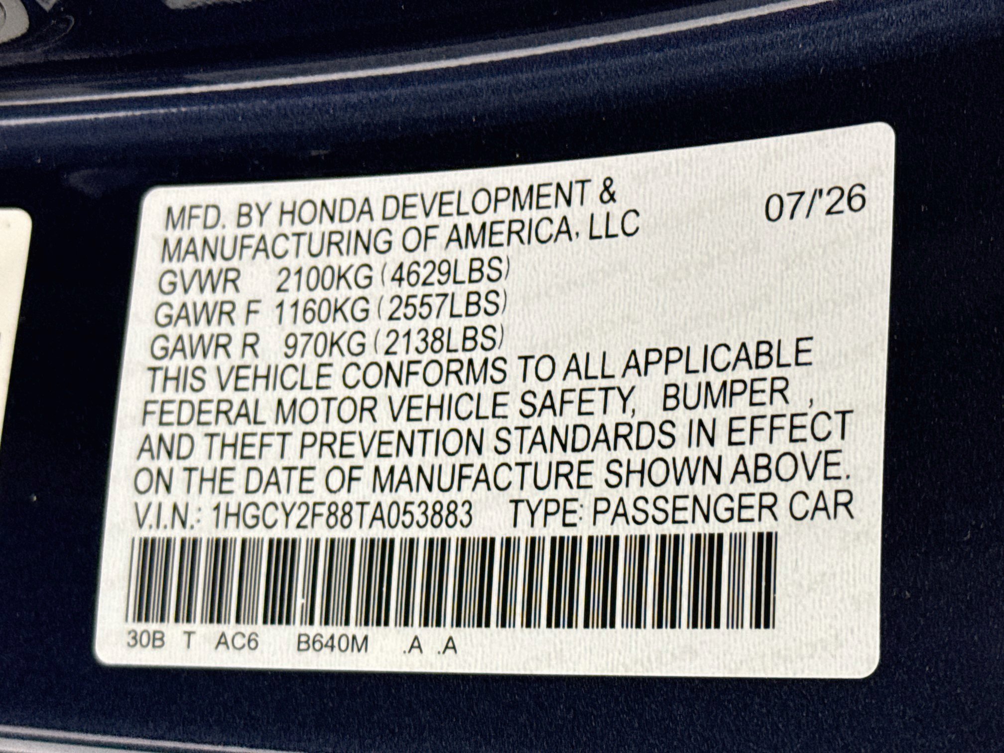 New 2026 Honda Accord Touring image 33