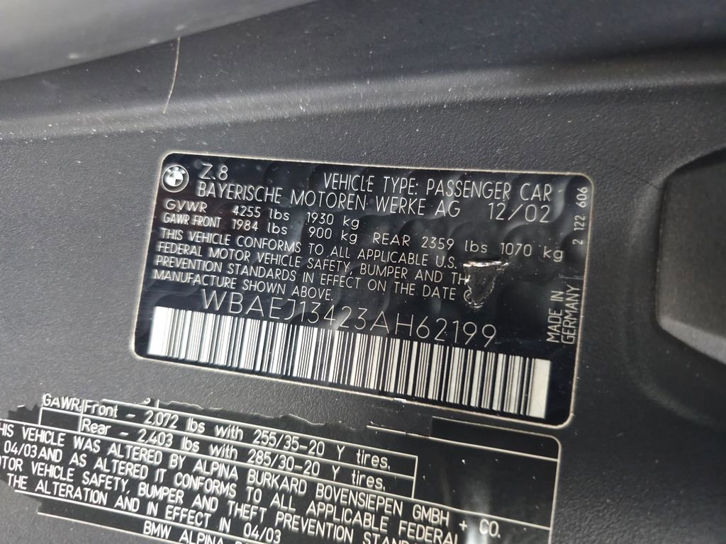 Used 2003 BMW Z8 RWD image 25