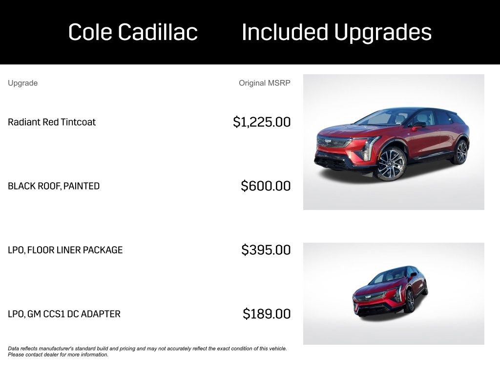 New 2026 Cadillac Optiq Sport 1 w/ LPO, Floor Liner Package image 2