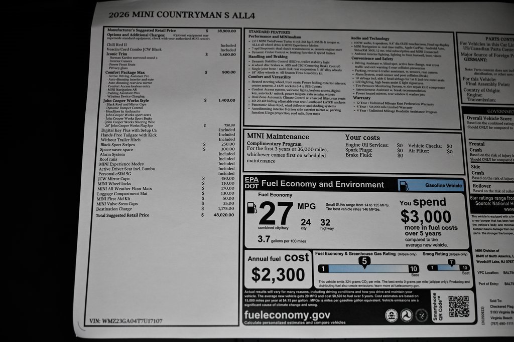 New 2026 MINI Cooper Countryman S w/ Comfort Package Max image 39