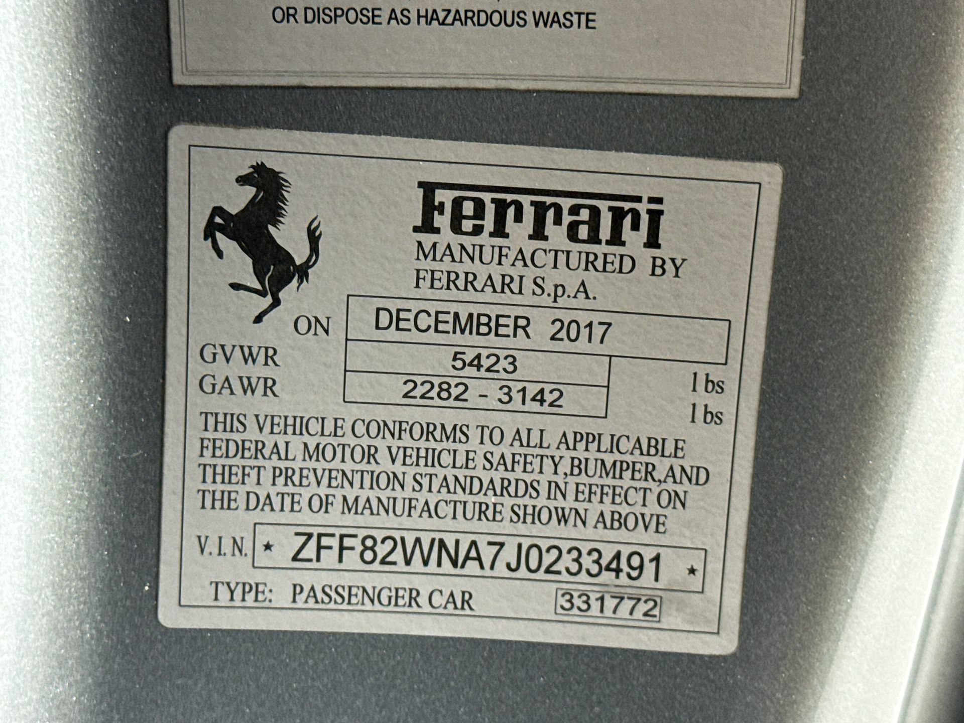 Certified 2018 Ferrari GTC4Lusso AWD/4WD image 29