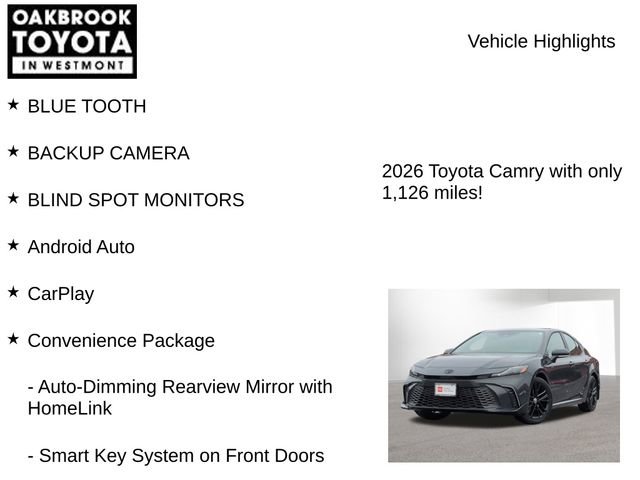 Certified 2026 Toyota Camry SE w/ Convenience Package FWD image 7
