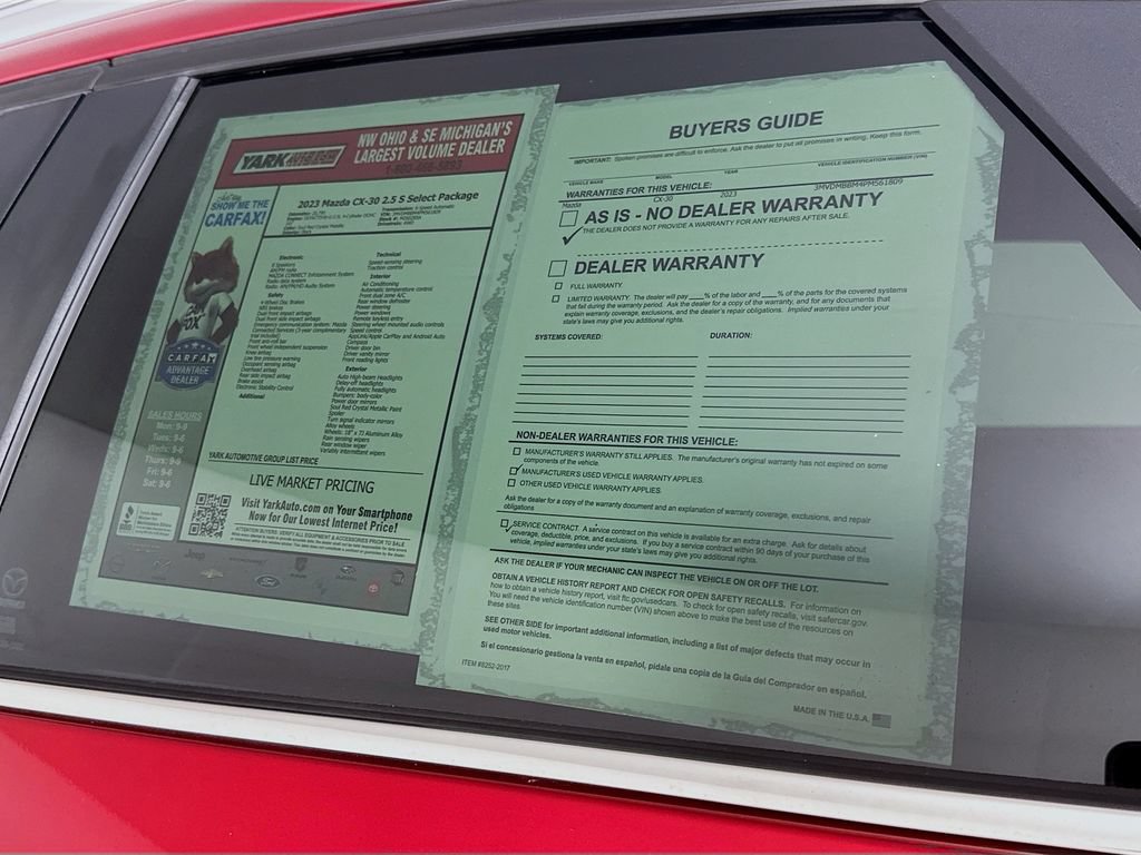 Certified 2023 MAZDA CX-30 AWD 2.5 S w/ Select Package image 12