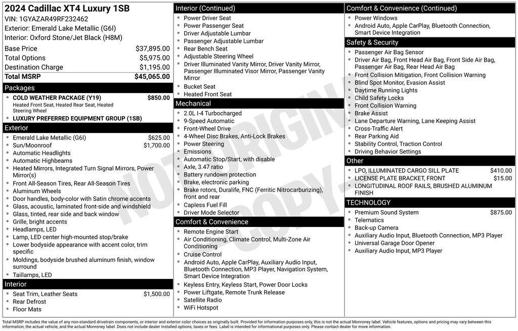 Used 2024 Cadillac XT4 Luxury w/ Cold Weather Package image 6