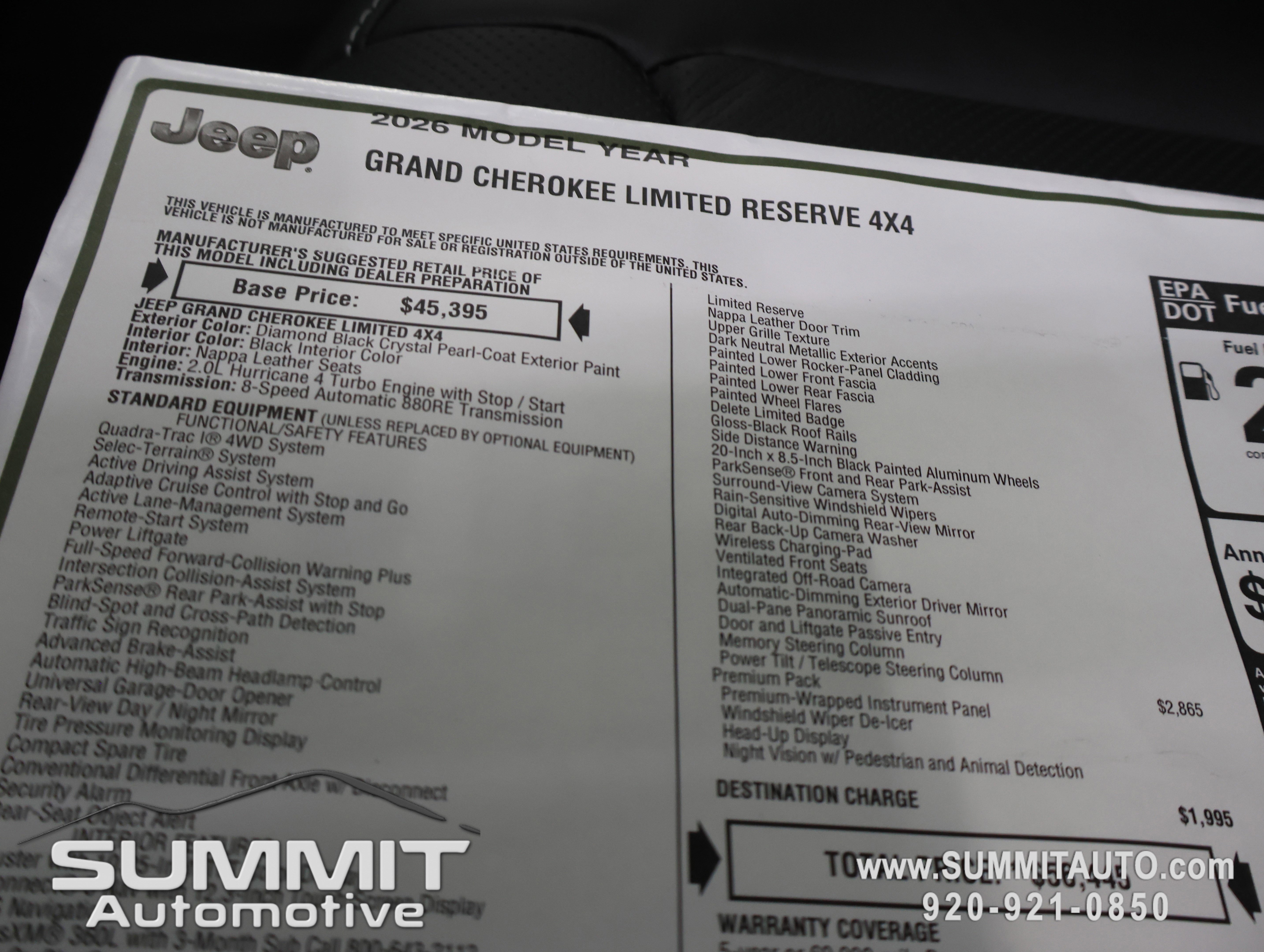 New 2026 Jeep Grand Cherokee Limited Reserve image 41