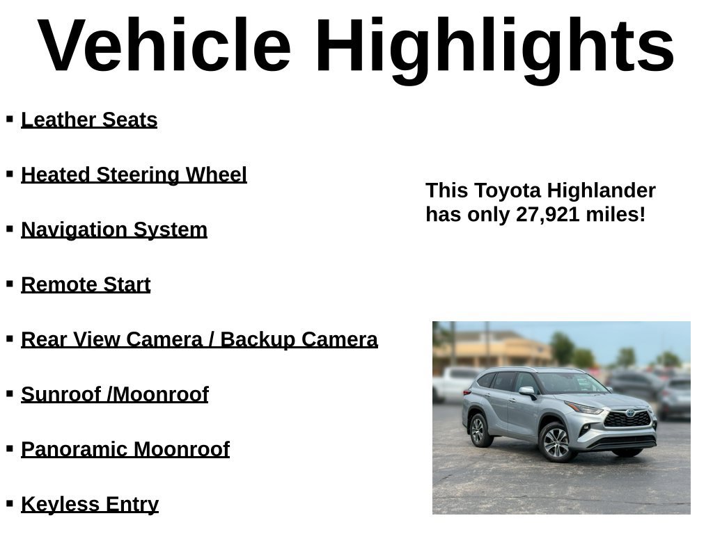 Used 2024 Toyota Highlander XLE AWD/4WD image 42