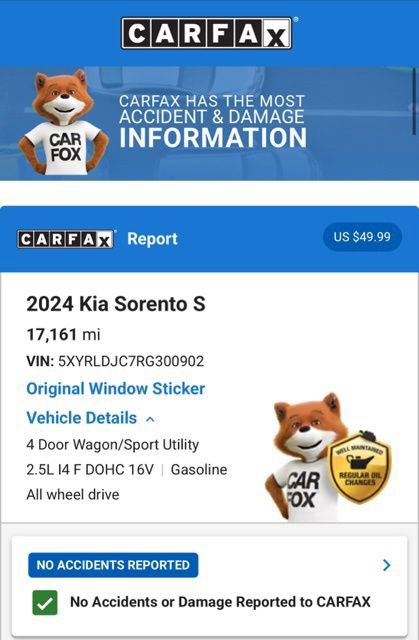 Used 2024 Kia Sorento S w/ Panoramic Sunroof Package AWD/4WD image 9