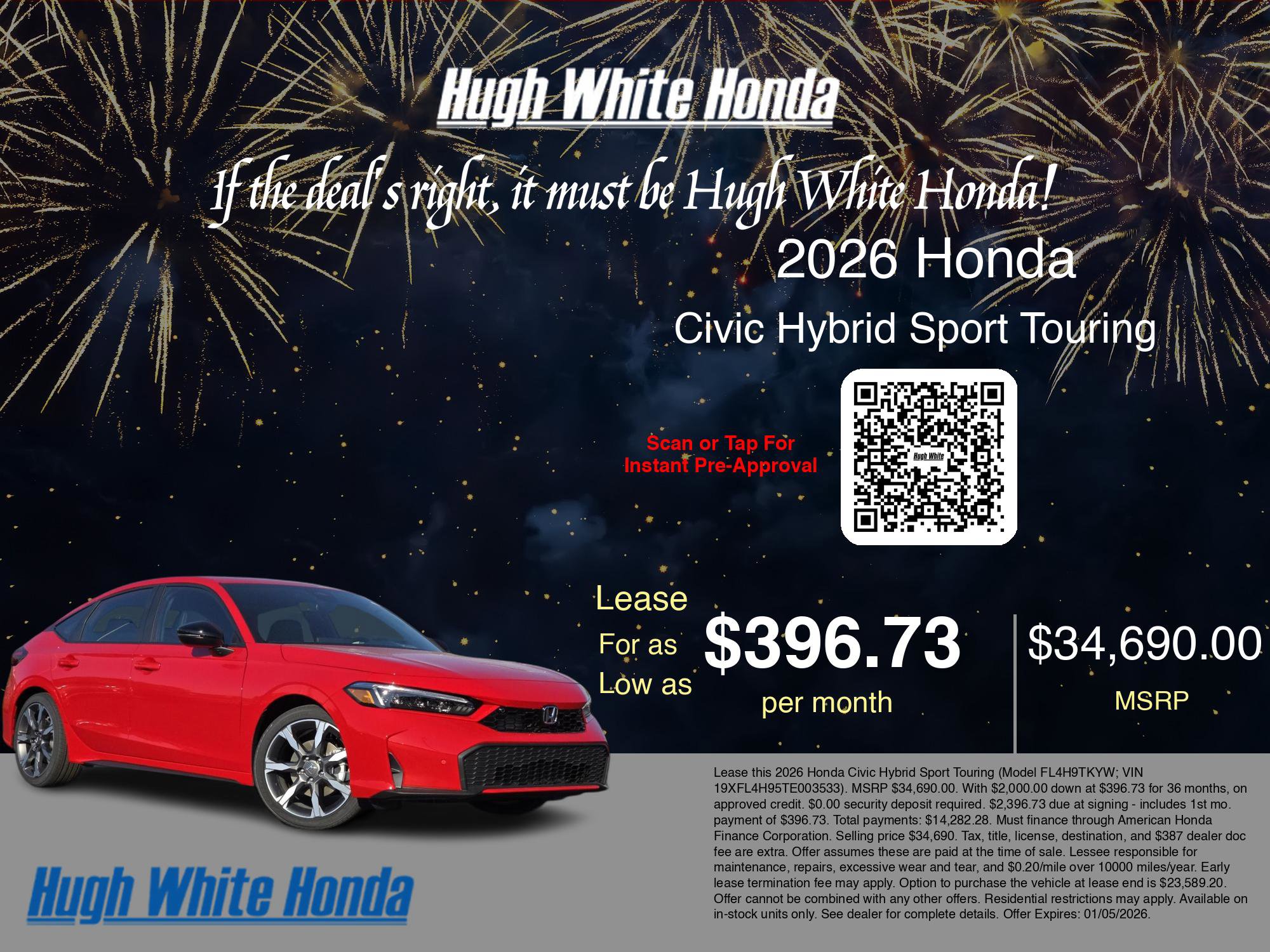 New 2026 Honda Civic Sport Touring image 3