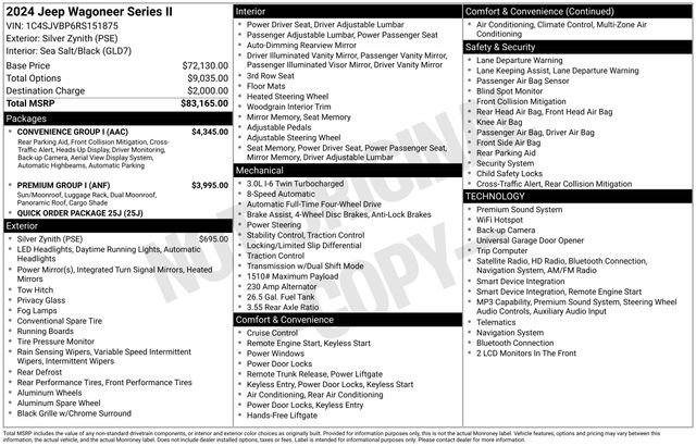 Used 2024 Jeep Wagoneer Series II w/ Convenience Group I AWD/4WD image 6