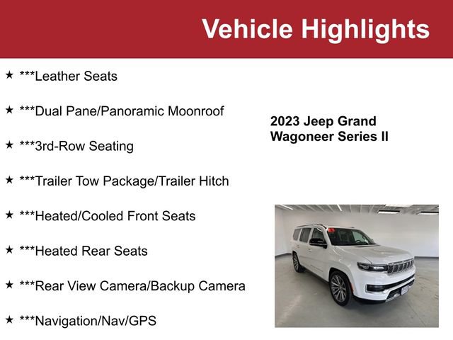 Used 2023 Jeep Grand Wagoneer Series II w/ Flexible Seating Group AWD/4WD image 2