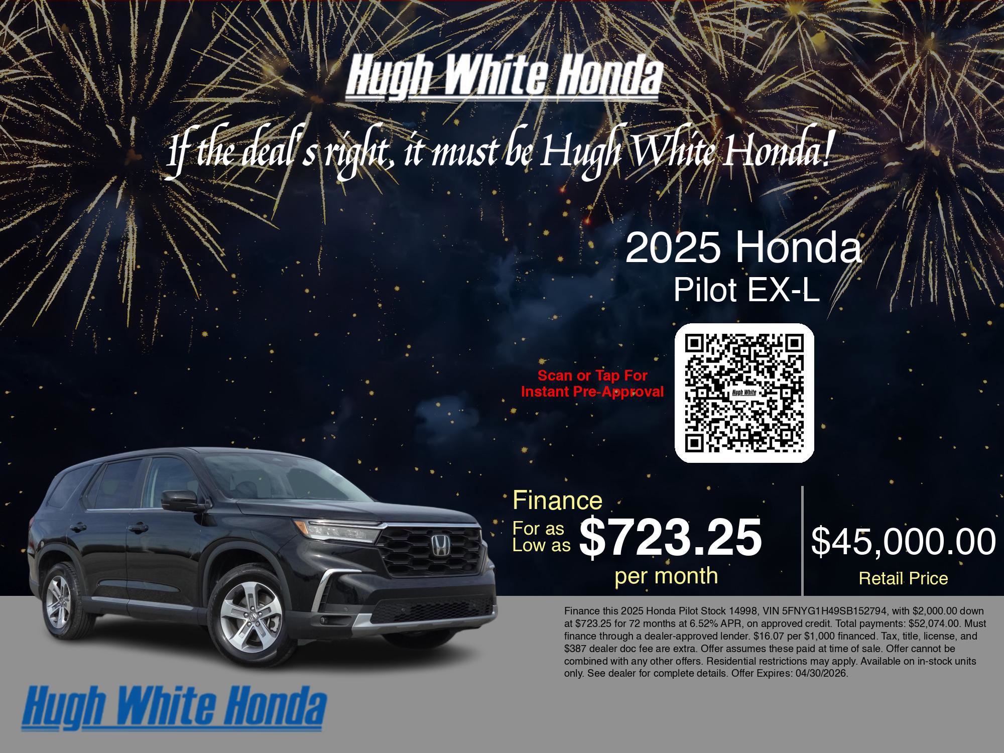 Used 2025 Honda Pilot EX-L image 3