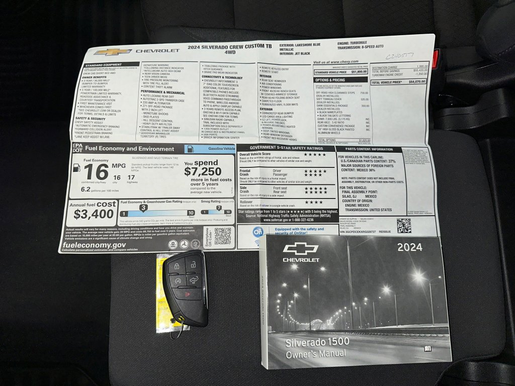 Certified 2024 Chevrolet Silverado 1500 Custom Trail Boss w/ LPO, Dark Essentials Package image 4