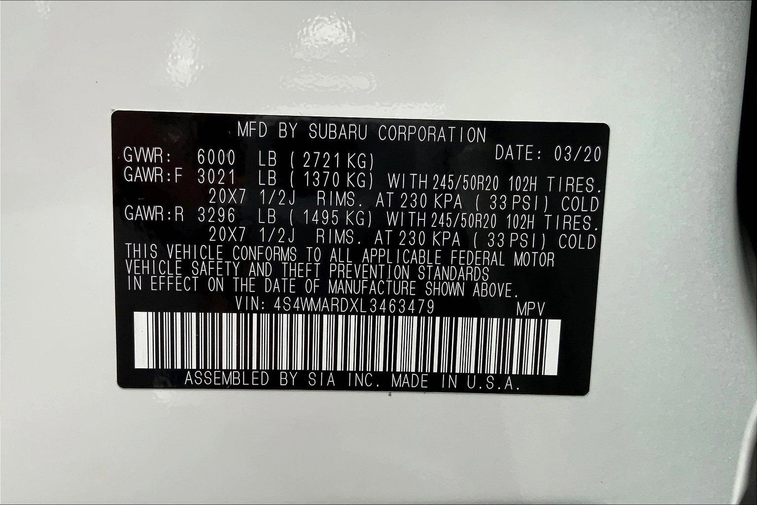 Used 2020 Subaru Ascent Touring w/ Popular Package #2A image 33