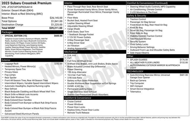 Certified 2023 Subaru Crosstrek 2.0i Premium w/ Special Edition AWD/4WD image 30
