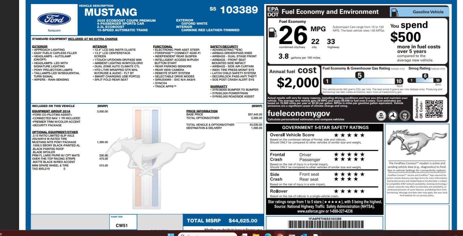 Used 2025 Ford Mustang Premium image 4