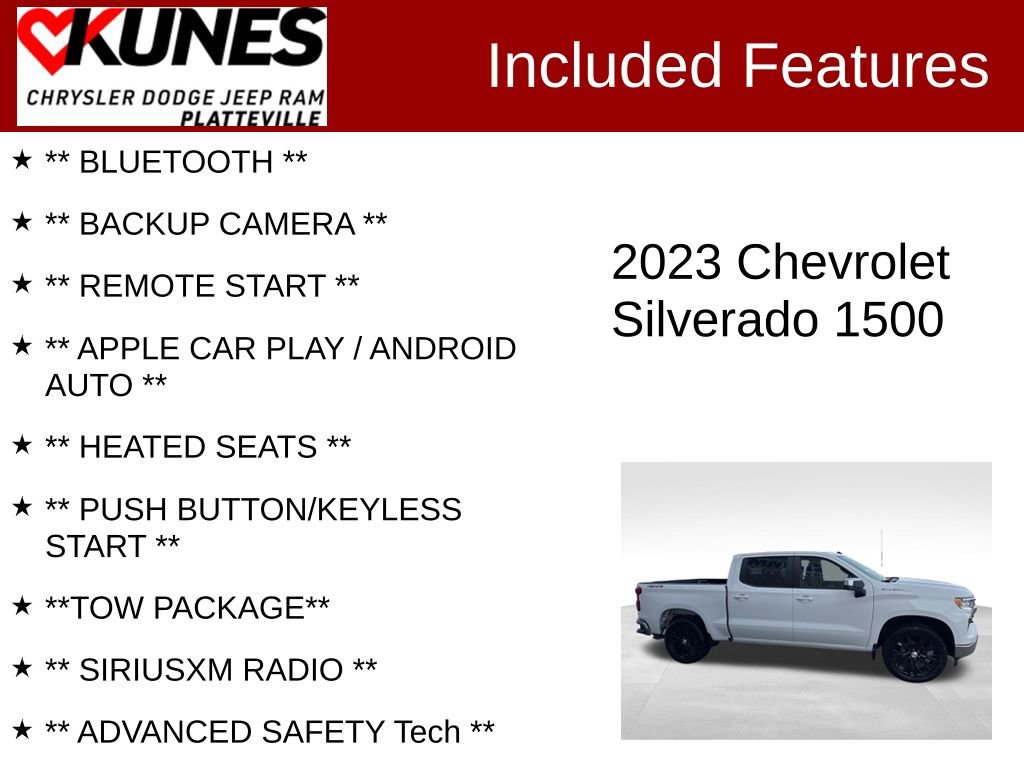 Used 2023 Chevrolet Silverado 1500 LT w/ Work Truck Package image 2