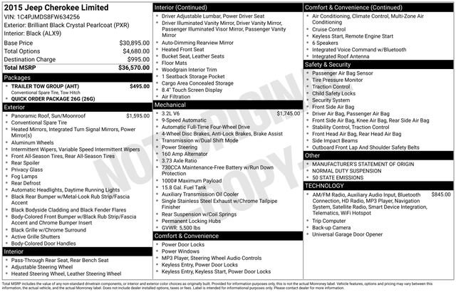 Used 2015 Jeep Cherokee Limited w/ Trailer Tow Group image 13