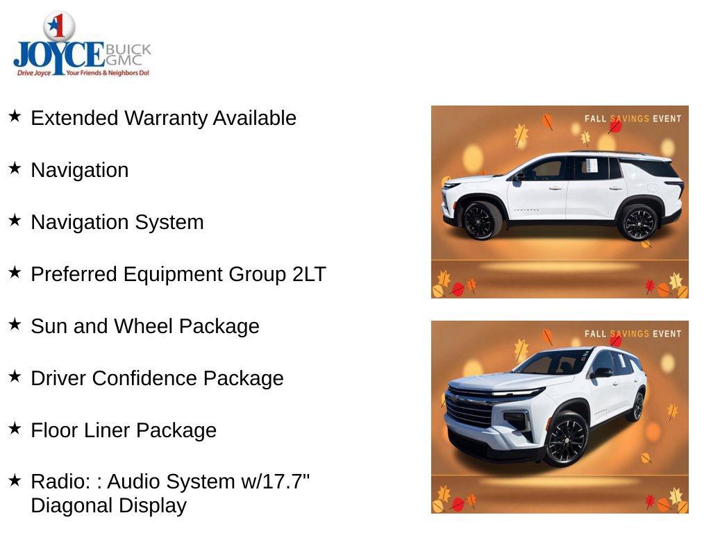 Certified 2025 Chevrolet Traverse LT w/ Sun and Wheel Package AWD/4WD image 10
