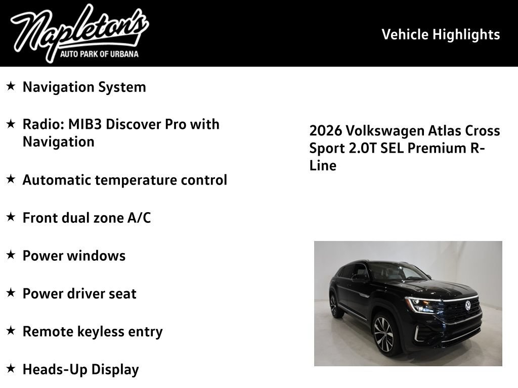 New 2026 Volkswagen Atlas Cross Sport SEL Premium R-Line AWD/4WD image 15