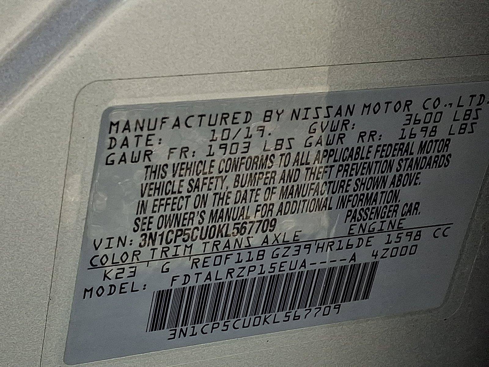 Used 2019 Nissan Kicks S FWD image 29