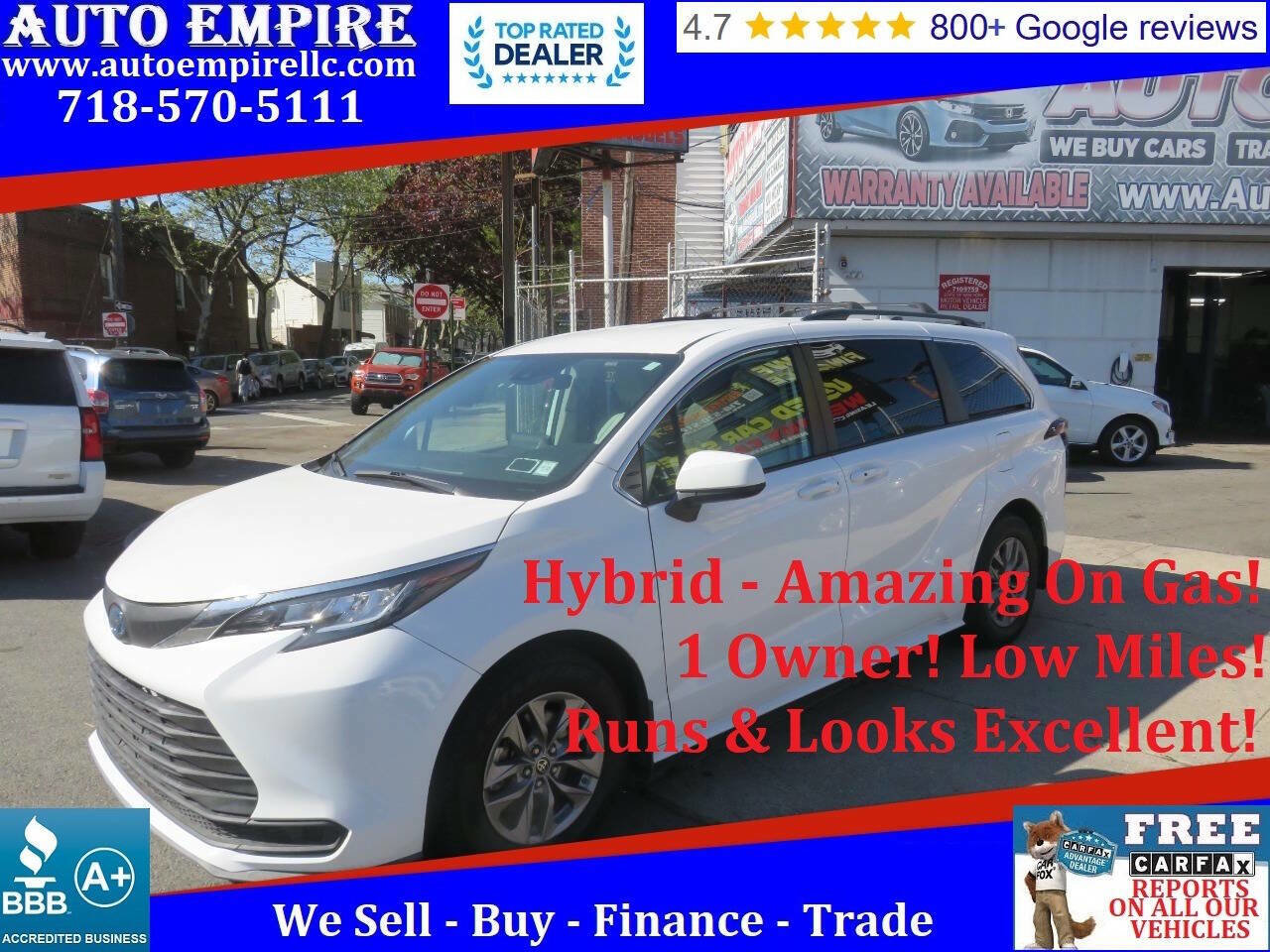 Used 2022 Toyota Sienna LE AWD/4WD image 1