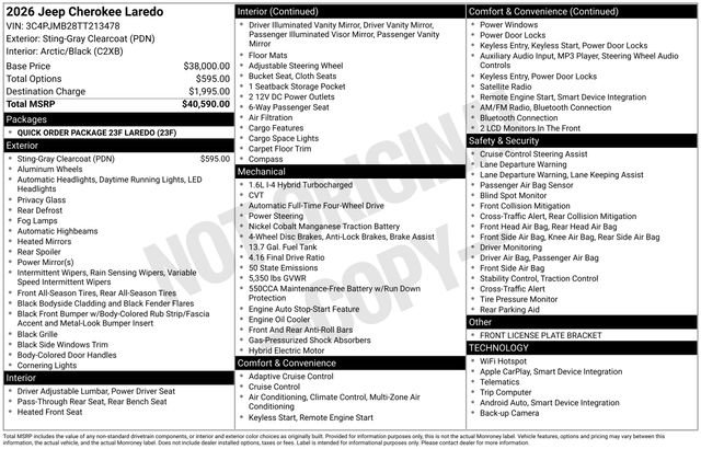 New 2026 Jeep Cherokee Laredo AWD/4WD image 7
