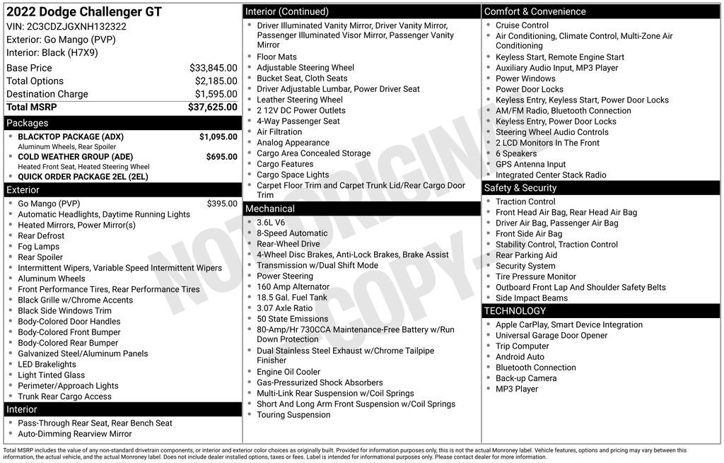 Used 2022 Dodge Challenger GT w/ Blacktop Package image 4