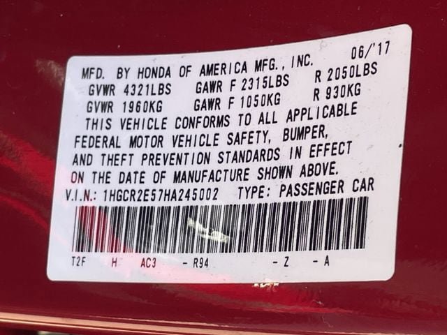 Certified 2017 Honda Accord Sport image 29