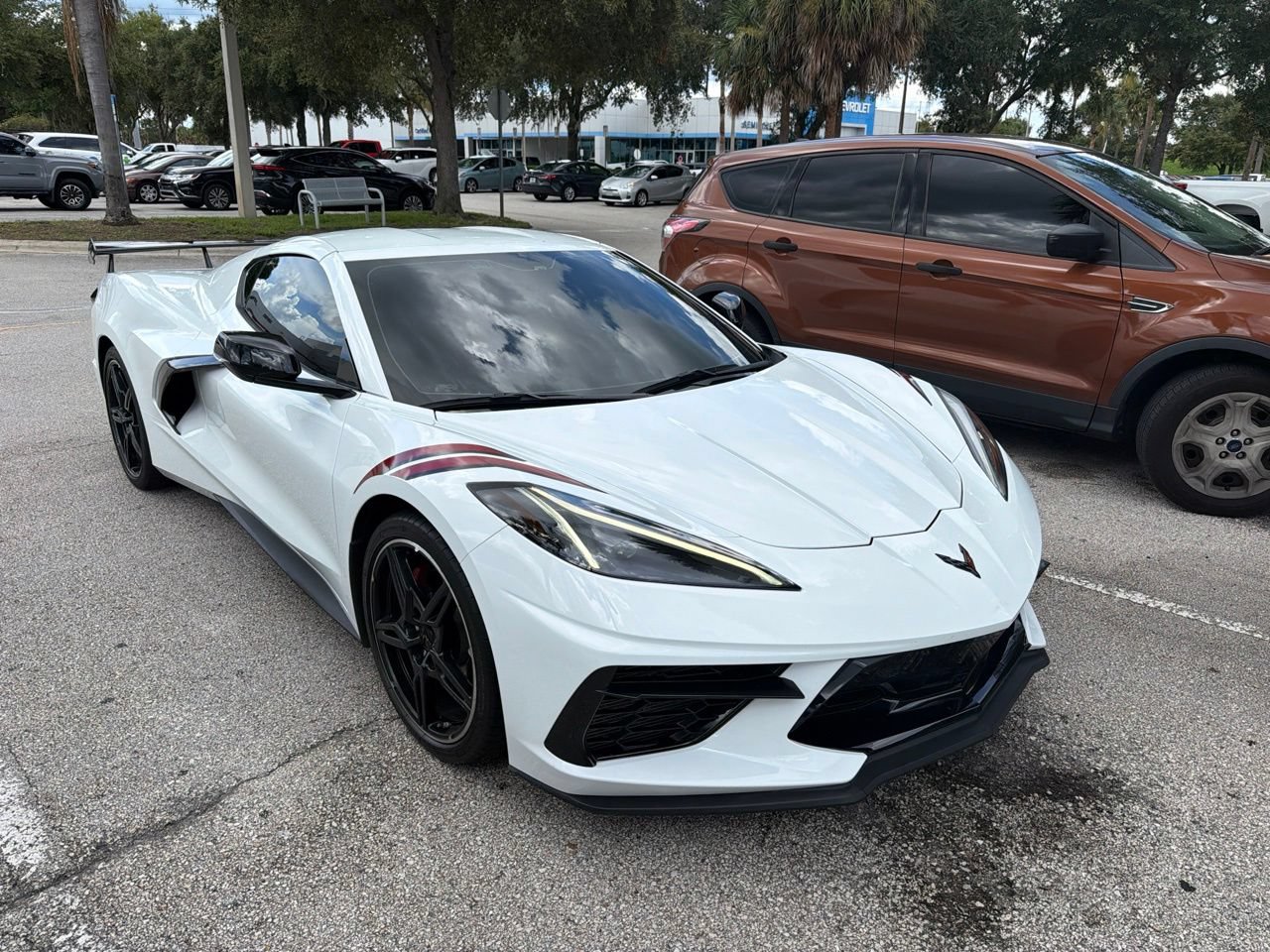 Used 2021 Chevrolet Corvette Stingray Coupe w/ Engine Appearance Package RWD image 3
