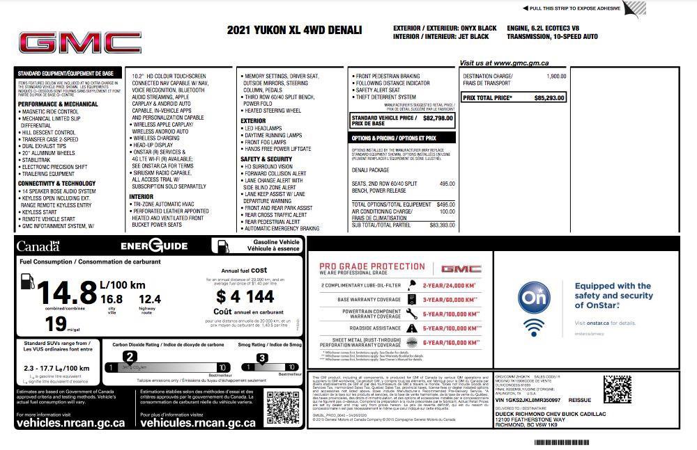 Used 2021 GMC Yukon XL Denali image 9