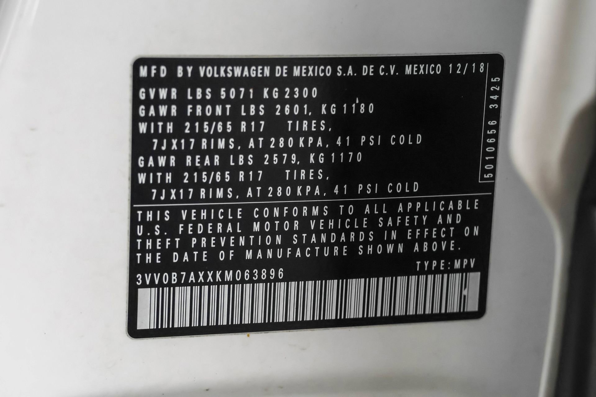 Used 2019 Volkswagen Tiguan S w/ Driver Assistance Package image 48