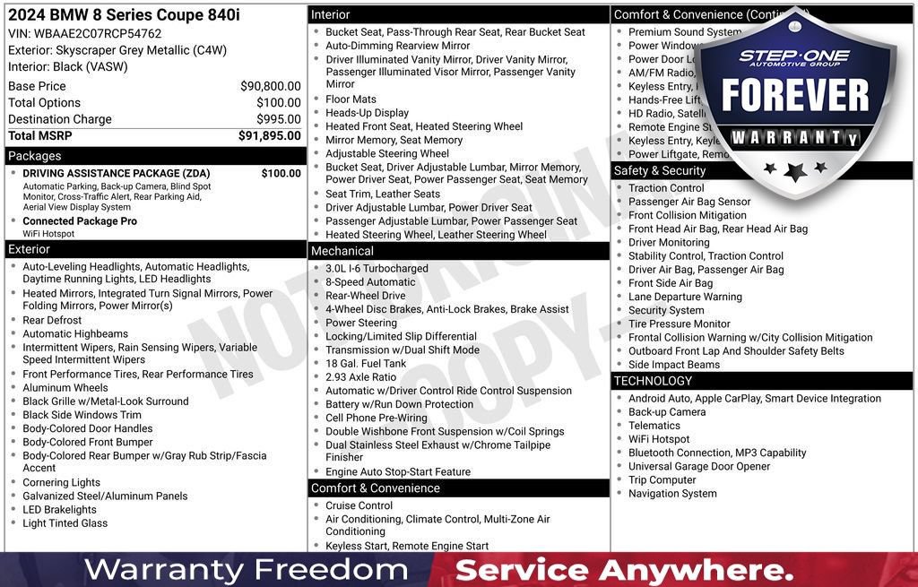 Used 2024 BMW 840i Coupe w/ Driving Assistance Package RWD image 38