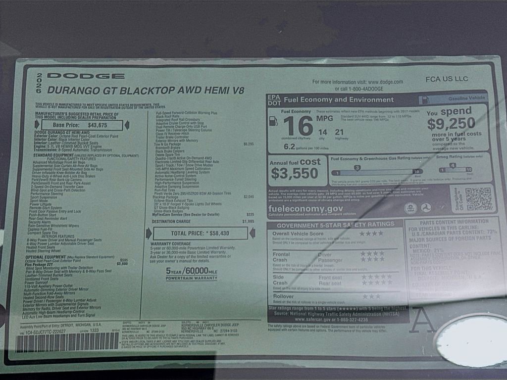 New 2026 Dodge Durango GT image 21
