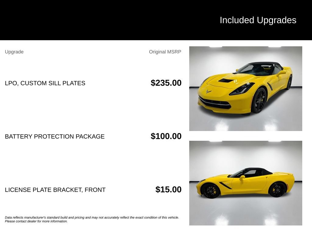 Used 2014 Chevrolet Corvette Stingray Convertible w/ 3LT Preferred Equipment Group RWD image 8
