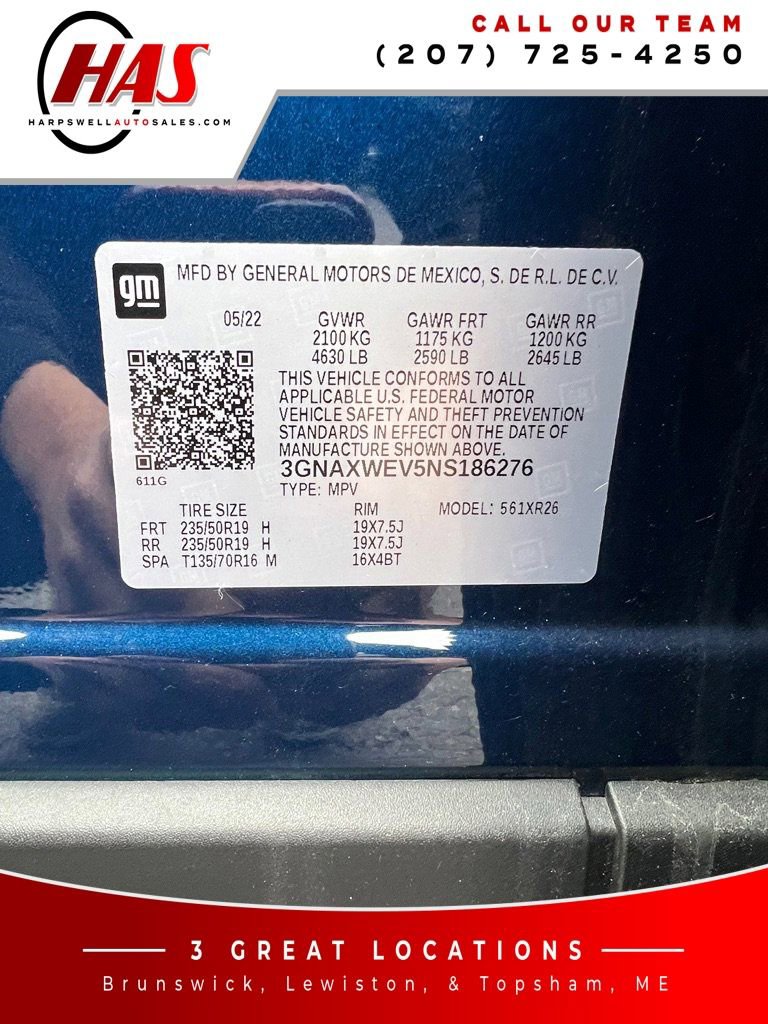 Used 2022 Chevrolet Equinox RS w/ Infotainment Package AWD/4WD image 16