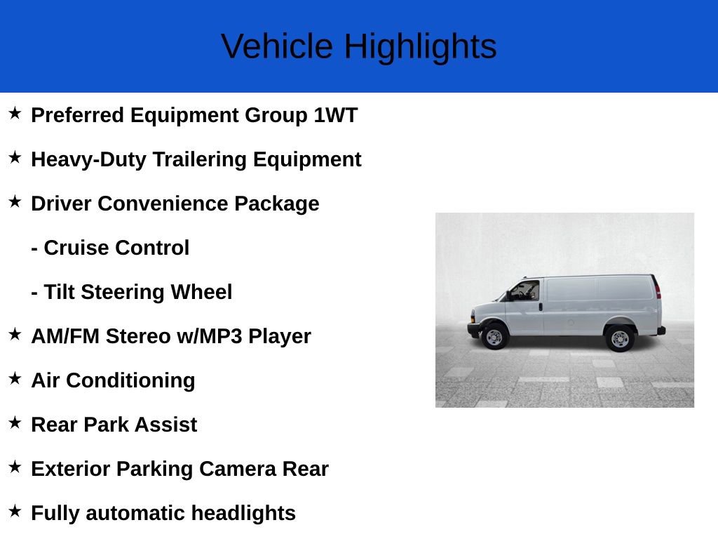 New 2025 Chevrolet Express 2500 w/ Driver Convenience Package RWD image 2