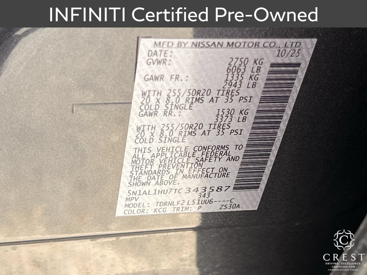 Certified 2026 INFINITI QX60 Autograph w/ Dark Cargo Package AWD/4WD image 34