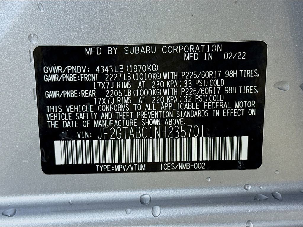 Certified 2022 Subaru Crosstrek 2.0i image 28