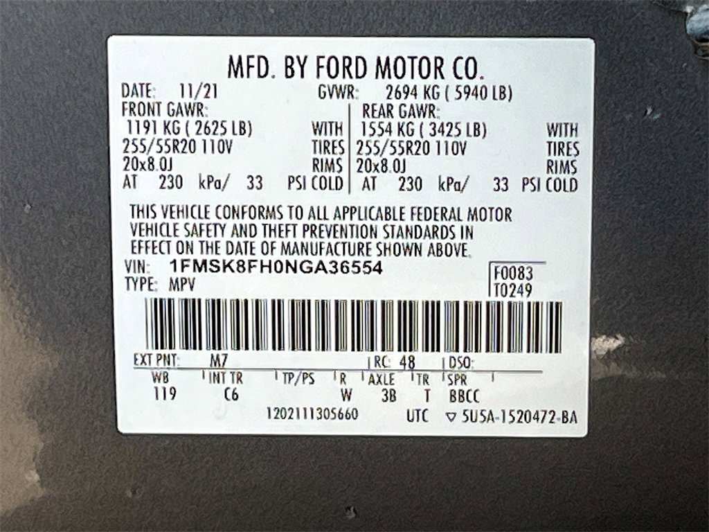 Used 2022 Ford Explorer Limited w/ Equipment Group 301A image 34